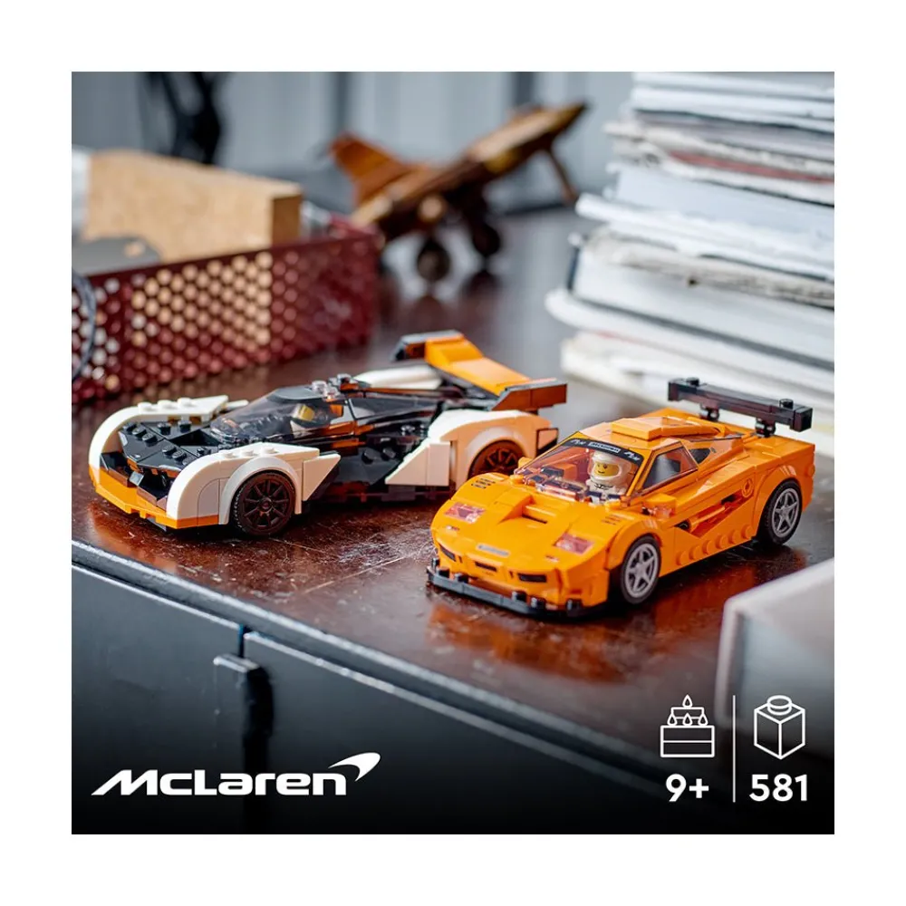LEGO ® Speed Champions McLaren Solus GT and McLaren F1 LM 76918 Building Toy Set (581 Pieces) Best