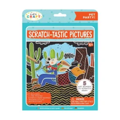Bright Stripes Let's Craft Scratch-Tastic Pictures Assorted New