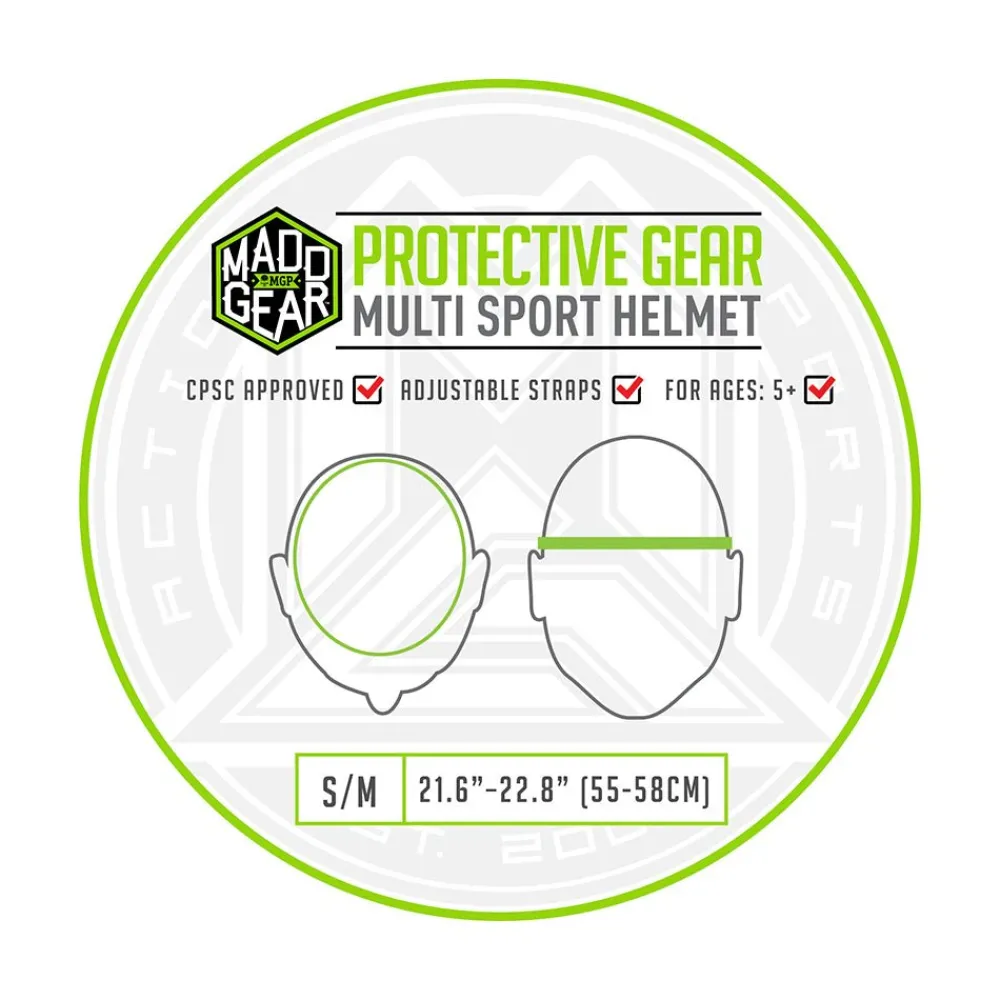 Madd Gear Helmet SM - Black and Green Sale