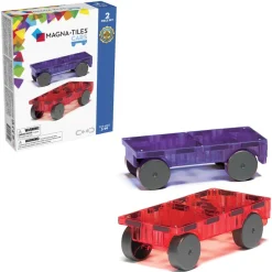 Magna-Tiles ® Cars - Purple & Red 2-Piece Set New