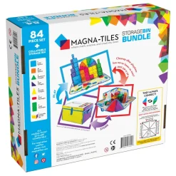 Magna-Tiles ® Storage Bin Bundle 84-Piece Magnetic Construction Set, The MOST COMPLETE Set From The OR Sale