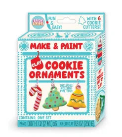 Bright Stripes Make and Paint Clay Cookies Ornaments Clearance