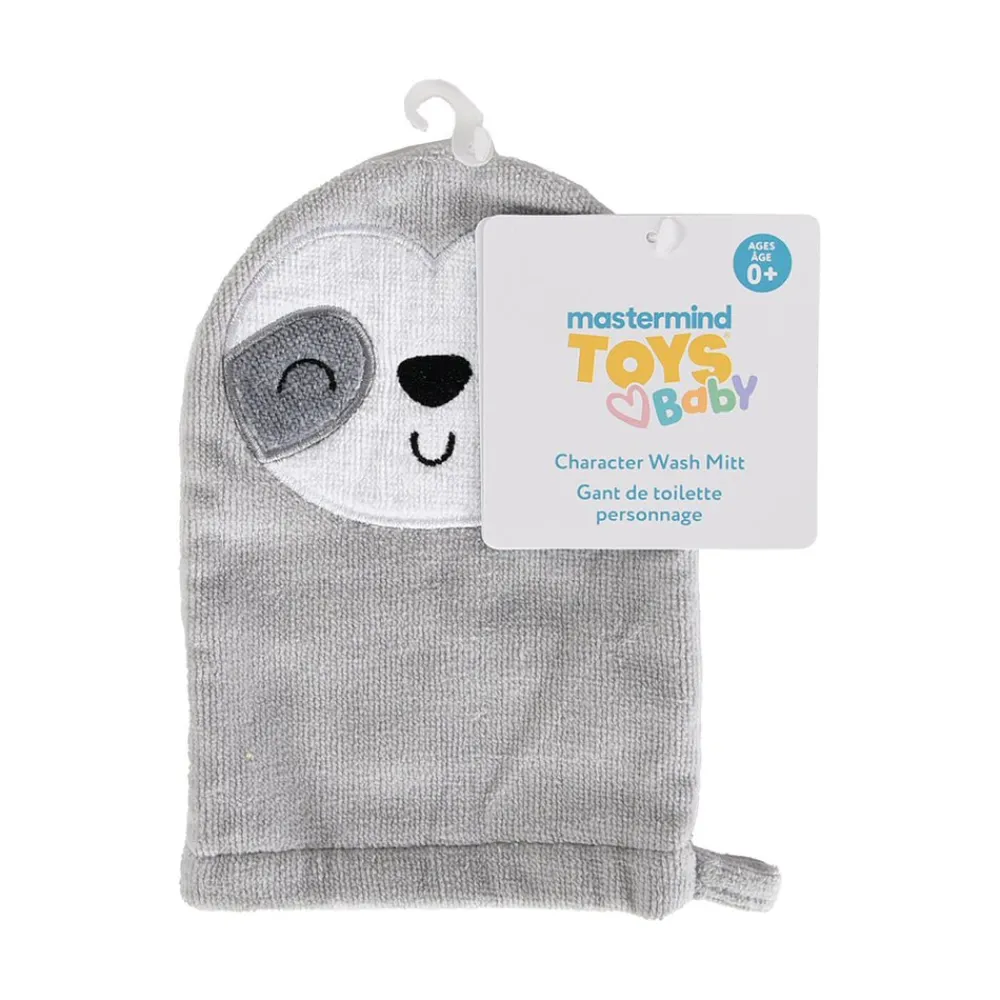 Mastermind Toys Baby Character Wash Mitt Sloth New