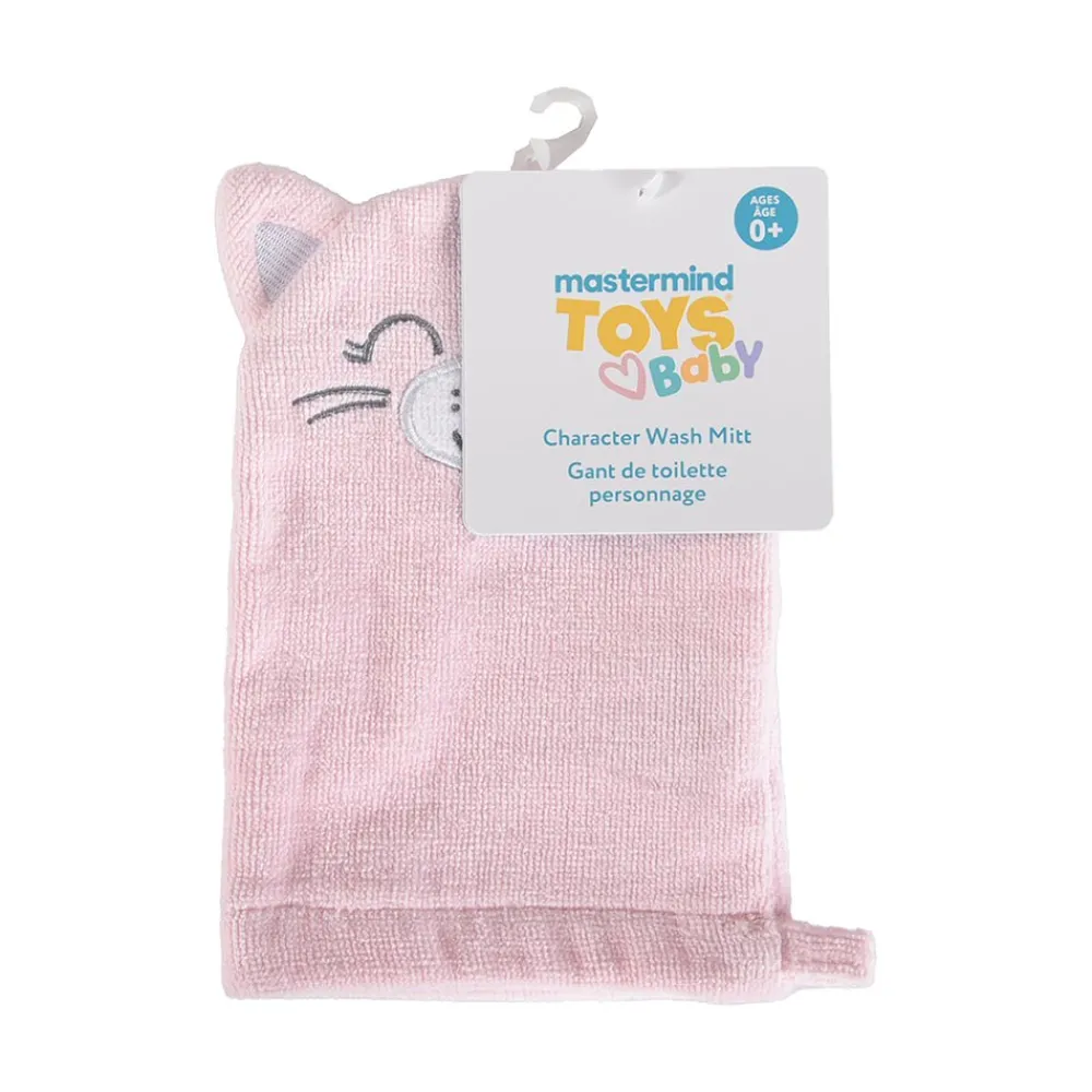 Mastermind Toys Baby Character Wash Mitt Kitten New
