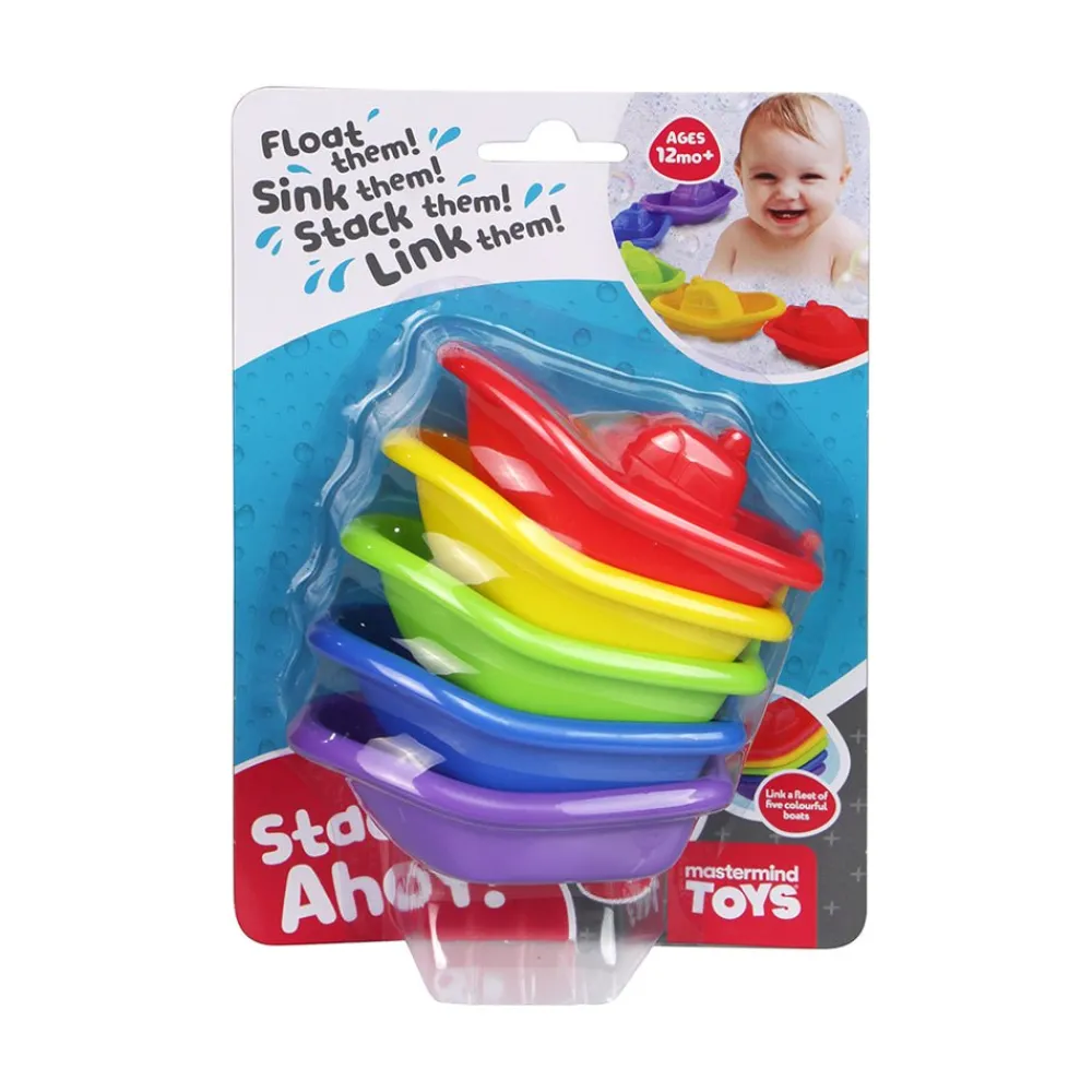 HAPPY KID TOY GROUP LTD Mastermind Toys Baby Stacks Ahoy! Stacking Bath Toy Fashion