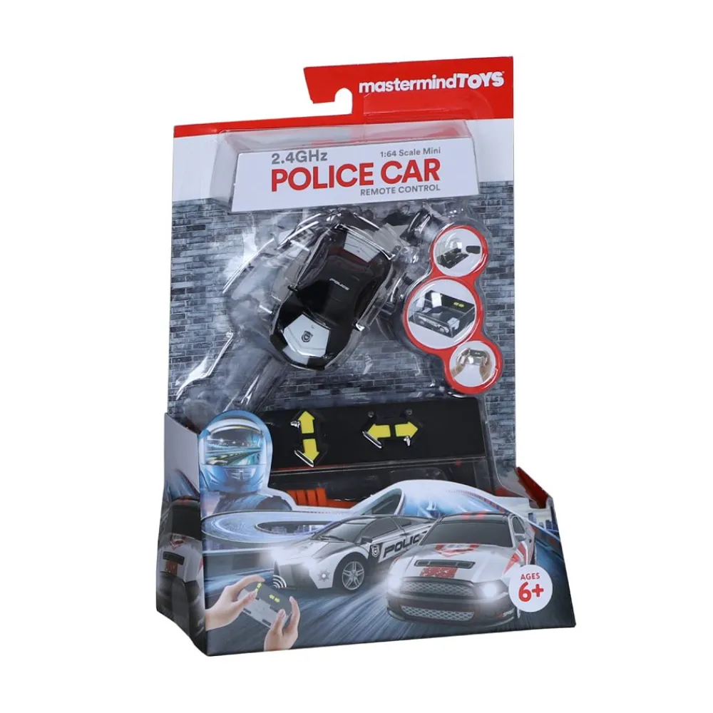 HONG KONG SINOVAN CULTURE COMPANY LIMITED Mastermind Toys Mini RC Police Car 1:64 Scale Sale