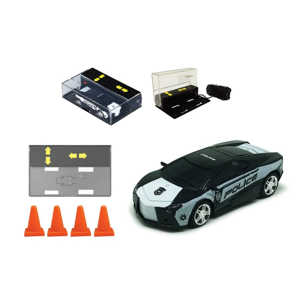 HONG KONG SINOVAN CULTURE COMPANY LIMITED Mastermind Toys Mini RC Police Car 1:64 Scale Sale