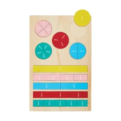 Made By Mastermind Toys Mastermind Toys Wooden Fraction Math Board Clearance