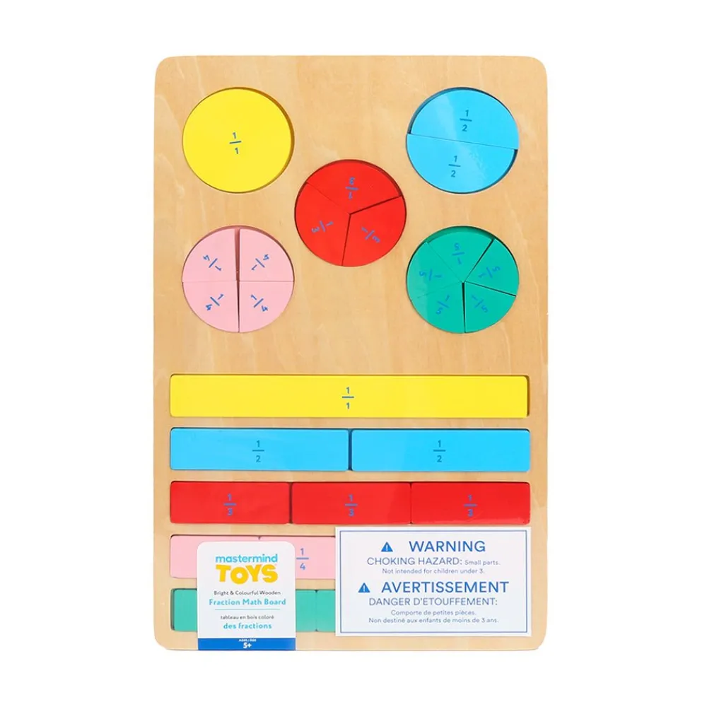 Made By Mastermind Toys Mastermind Toys Wooden Fraction Math Board Clearance