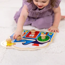 Melissa and Doug Melissa & Doug First Shapes Jumbo Knob wooden Puzzle - 5 Pieces Hot
