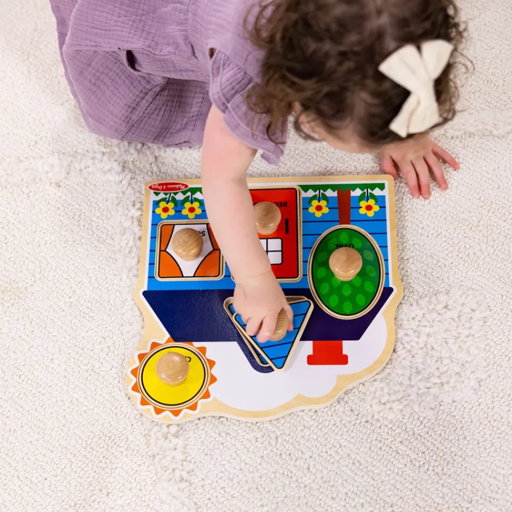 Melissa and Doug Melissa & Doug First Shapes Jumbo Knob wooden Puzzle - 5 Pieces Hot