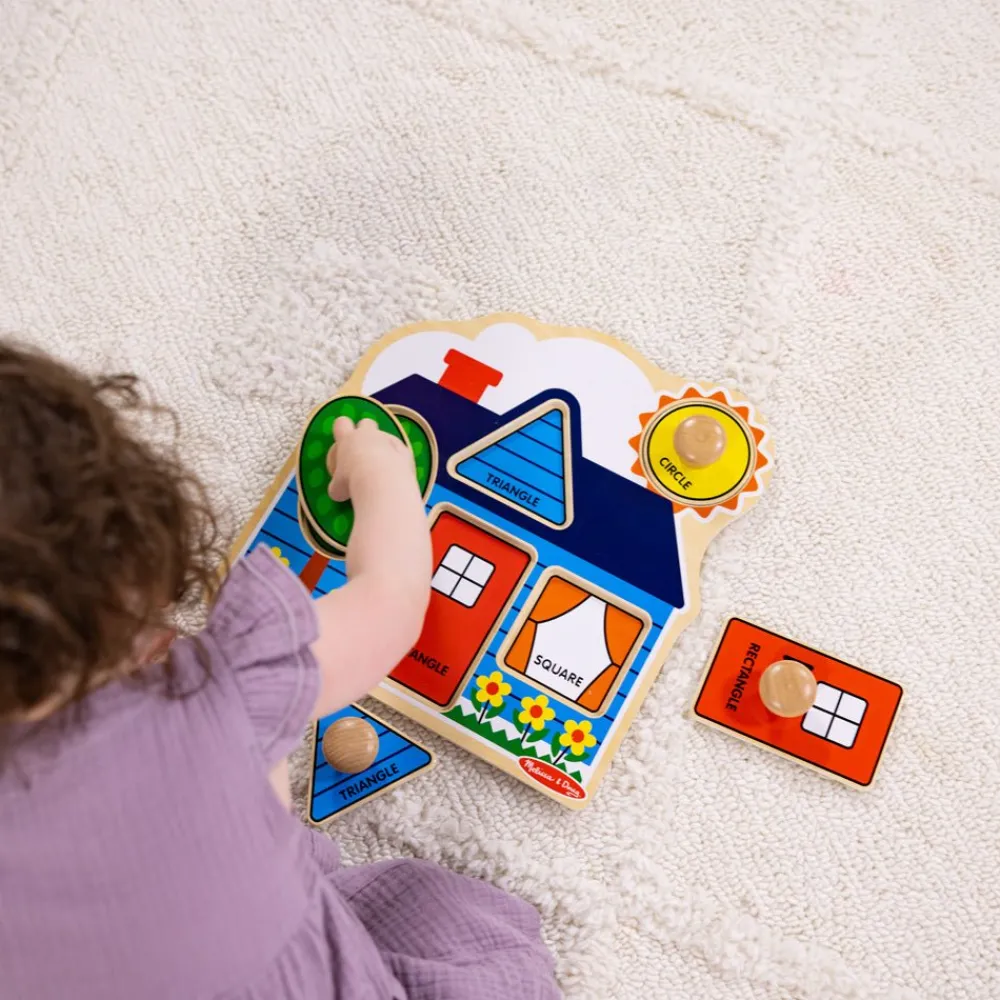 Melissa and Doug Melissa & Doug First Shapes Jumbo Knob wooden Puzzle - 5 Pieces Hot