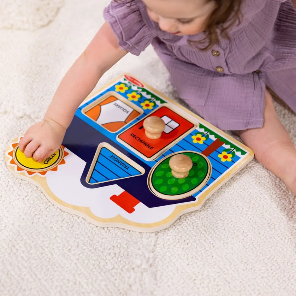 Melissa and Doug Melissa & Doug First Shapes Jumbo Knob wooden Puzzle - 5 Pieces Hot