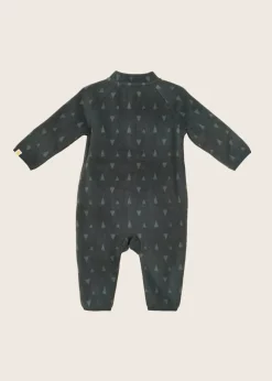 rise little earthling Microfleece Romper Deep Forest 0-6m Clearance