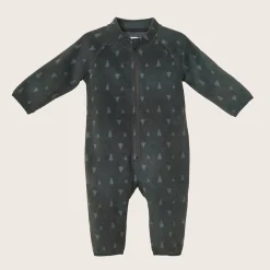 rise little earthling Microfleece Romper Deep Forest 0-6m Clearance