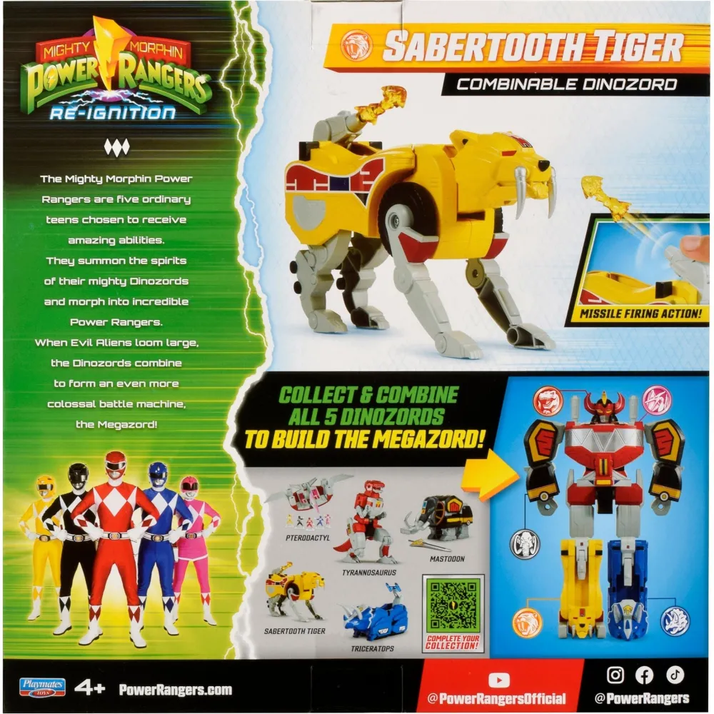Imports Dragon Inc. Mighty Morphin Power Rangers - Saber-Toothed Tiger Dinozord Online