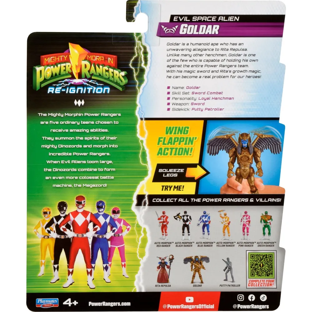 Imports Dragon Inc. Mighty Morphin Power Rangers - Villains Figure - Goldar Figure New