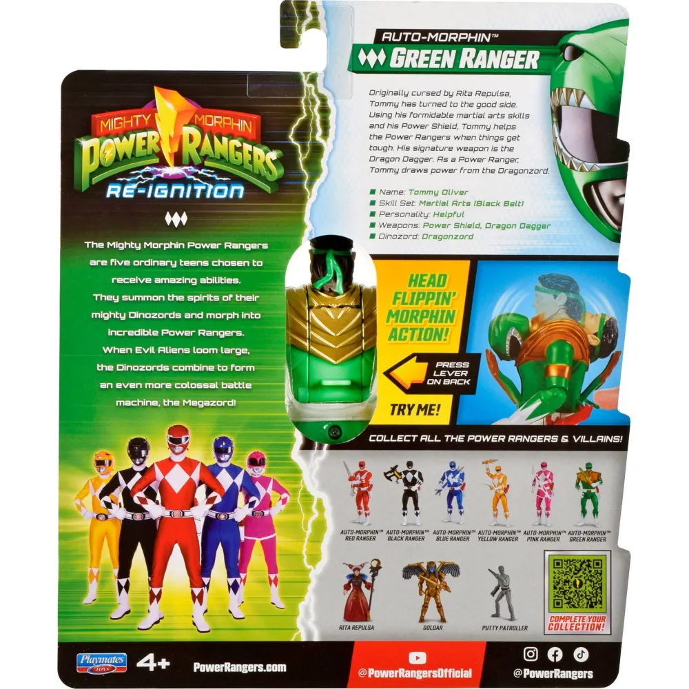 Imports Dragon Inc. Mighty Morphin Power Rangers - Green Ranger Figure Clearance