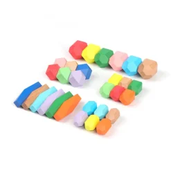 MI Toys International Ltd MMTB Stacking Wooden Rocks - 30 Piece Set Fashion