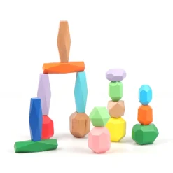 MI Toys International Ltd MMTB Stacking Wooden Rocks - 30 Piece Set Fashion