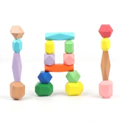 MI Toys International Ltd MMTB Stacking Wooden Rocks - 30 Piece Set Fashion