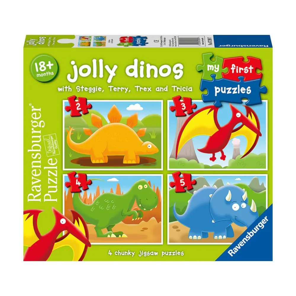 Ravensburger USA, Inc. My First Puzzles Jolly Dinos 2-5pc Puzzles New