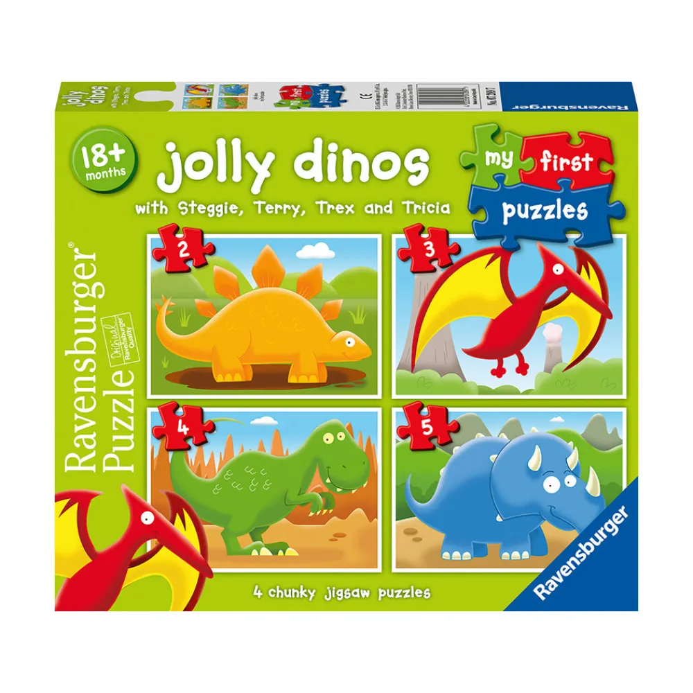 Ravensburger USA, Inc. My First Puzzles Jolly Dinos 2-5pc Puzzles New