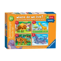 Ravensburger USA, Inc. My First Puzzles Where Do We Live 6-12pc Puzzles Fashion