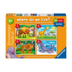 Ravensburger USA, Inc. My First Puzzles Where Do We Live 6-12pc Puzzles Fashion