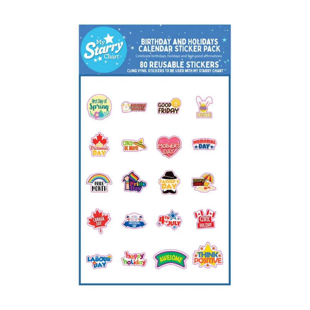Mastermind Toys My Starry Chart B-day Holiday Calendar Stickers Clearance