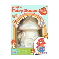 Bright Stripes Paint a Plaster Fairy House Assortment Outlet