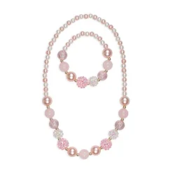 Creative Education Of Can. Pinky Pearl Necklace and Bracelet Set New