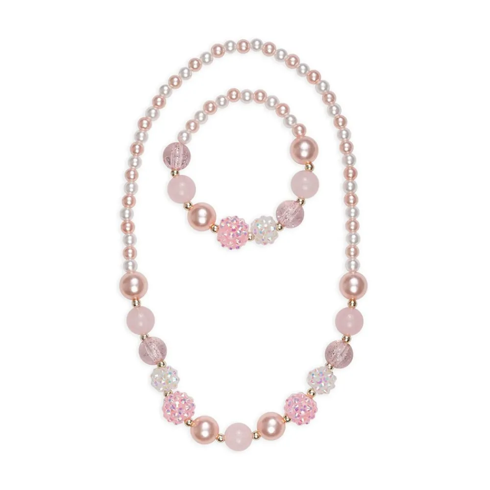Creative Education Of Can. Pinky Pearl Necklace and Bracelet Set New