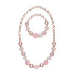 Creative Education Of Can. Pinky Pearl Necklace and Bracelet Set New