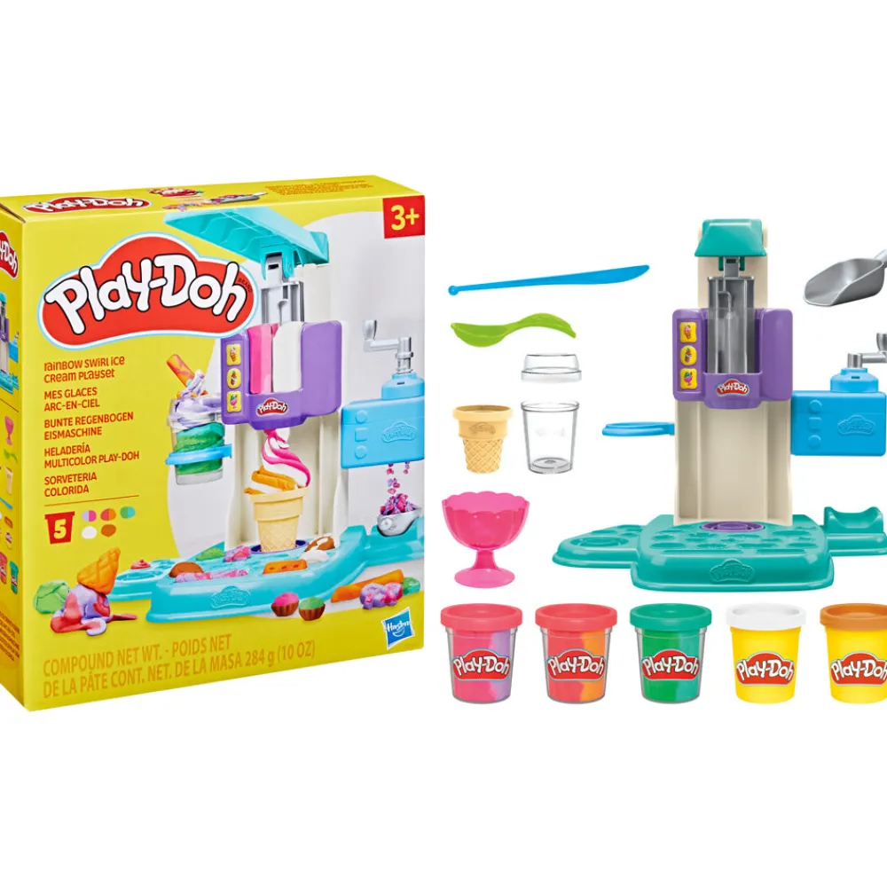 Hasbro Canada Corporation Play-Doh Rainbow Swirl Ice Cream Playset Hot