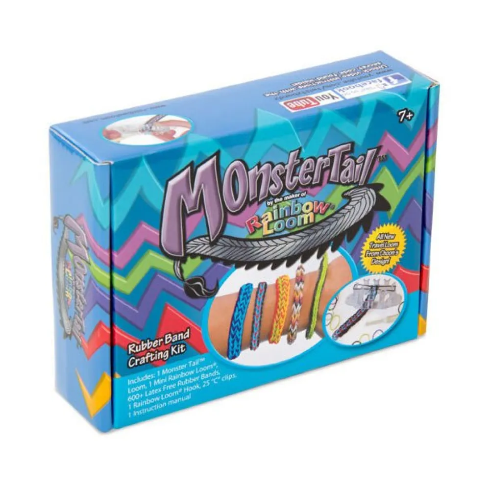 Rainbow Loom ® Monster Tail™ Loom Rubber Band Crafting Kit New