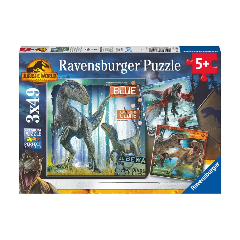 Ravensburger USA, Inc. Ravensburger Jurassic World: Dom. 3 x 49pc Puzzles New