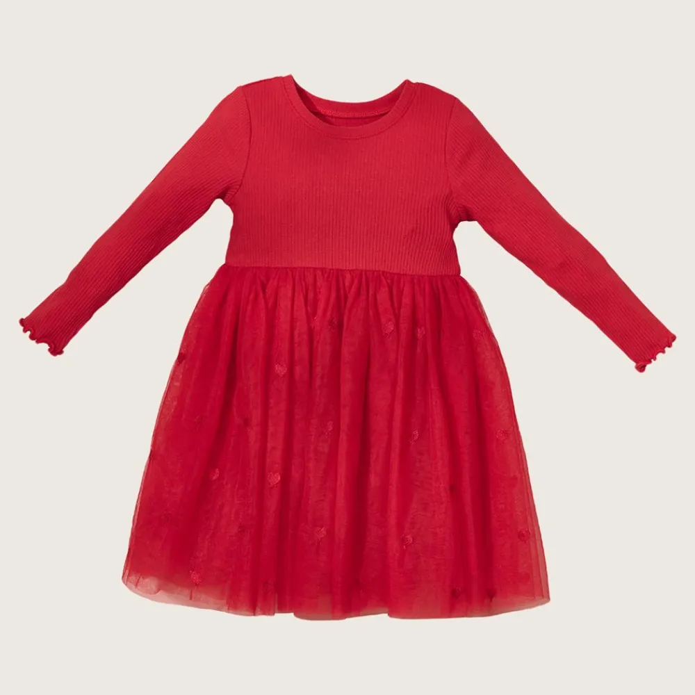 rise little earthling Rib Tutu Dress Red 9-12m Online