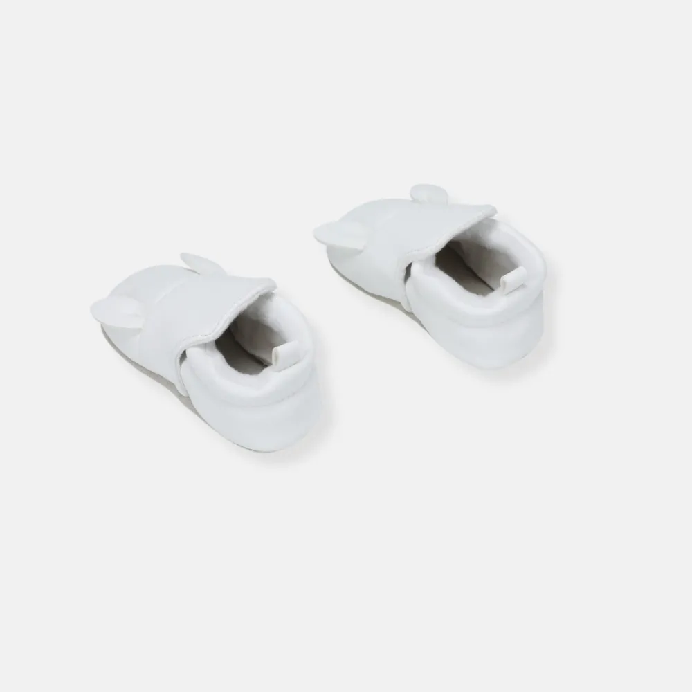 rise little earthling Bear Slide Ons Antique White 0-3 New