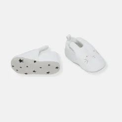 rise little earthling Bunny Slide Ons Antique White 0-3m Discount