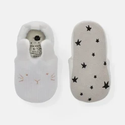rise little earthling Bunny Slide Ons Antique White 0-3m Discount