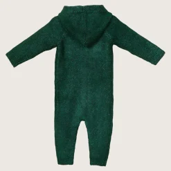 rise little earthling Cozy Sweater Romper Dark Green Hot