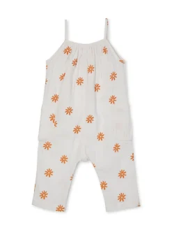 rise little earthling Crinkle Romper White Discount