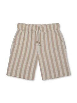 rise little earthling Elastic Waist Shorts Tan Stripe Outlet