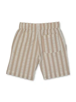 rise little earthling Elastic Waist Shorts Tan Stripe Outlet