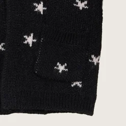 rise little earthling Hooded Jacquard Cardigan Anthracite Stars Sale