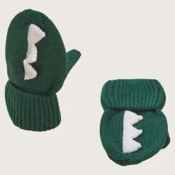 rise little earthling Knit Dino Mitts New