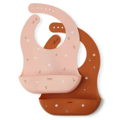 rise little earthling 2-Pack Silicone Bib Hot