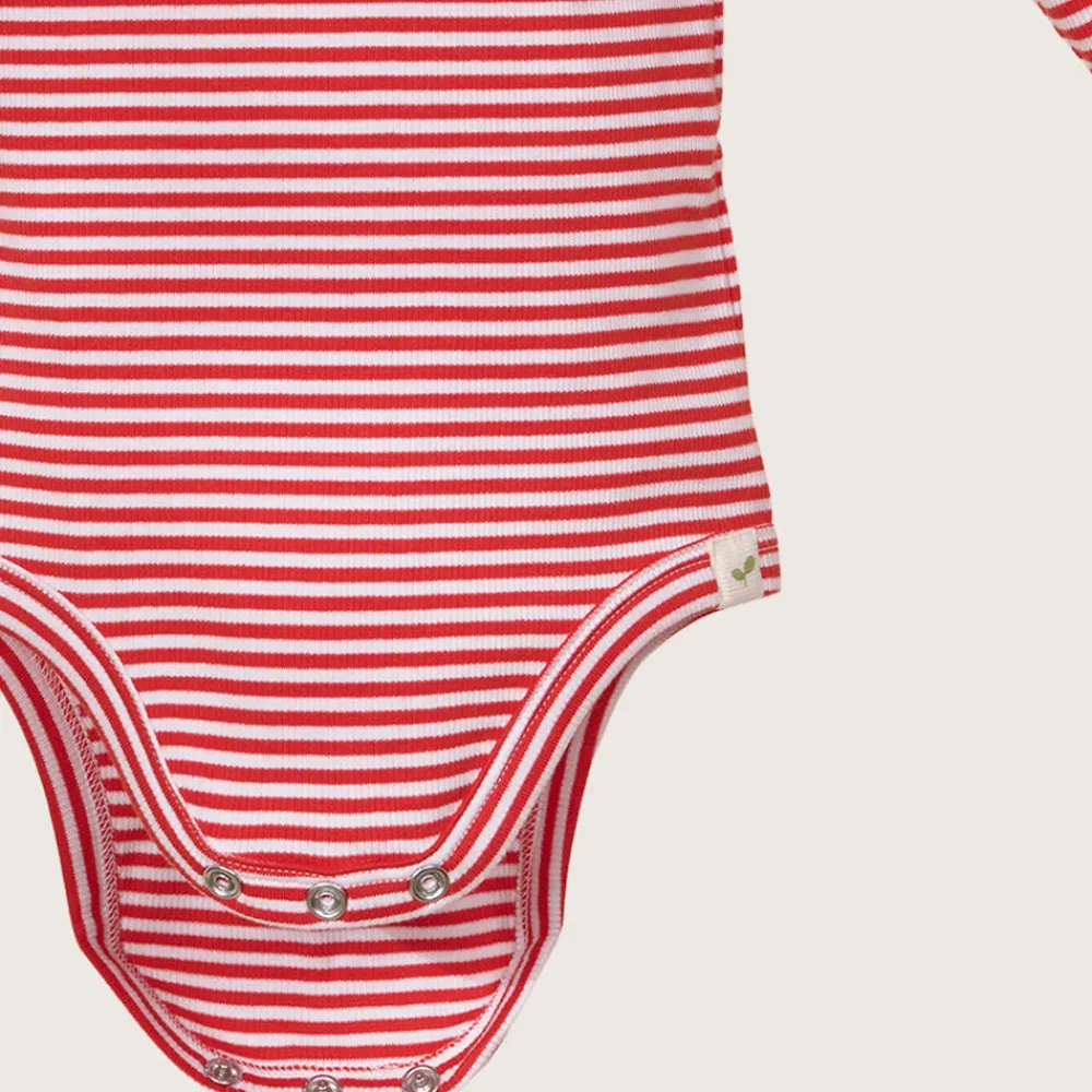 rise little earthling 2-Piece Rib Set Red Stripe Online