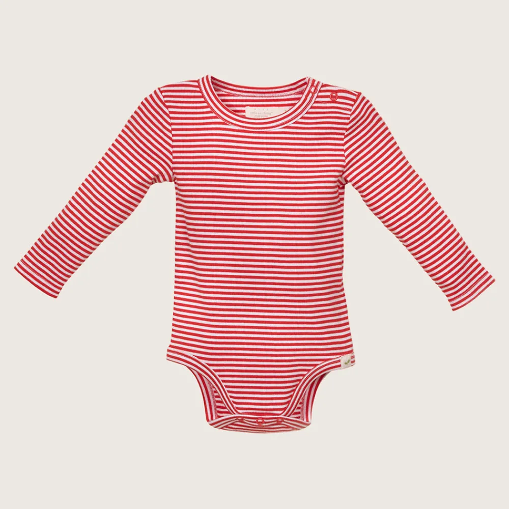 rise little earthling 2-Piece Rib Set Red Stripe Online